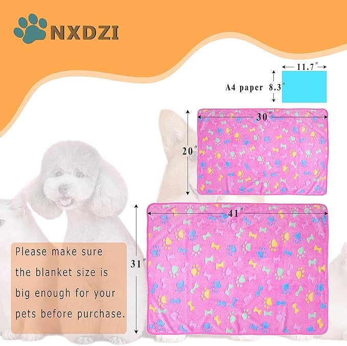 Dog Blankets for Large Dogs, 3 Pack Dog Blanket Washable 41" x 31", Fuzzy Soft - Image 6