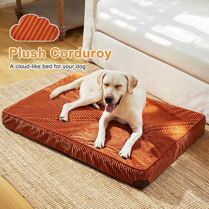 FFUKUMARU Dog Bed, Thickened Corduroy Orthopedic Dog Beds - Image 2