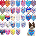30 Pack Independence Day Dog Bandanas Bulk by Bestwishforyou