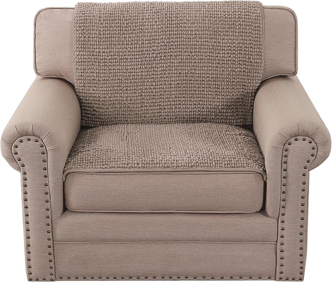 H.VERSAILTEX Plush Chenille Couch Armrest Cover 2 Packs Thick and Soft Sofa - Image 7
