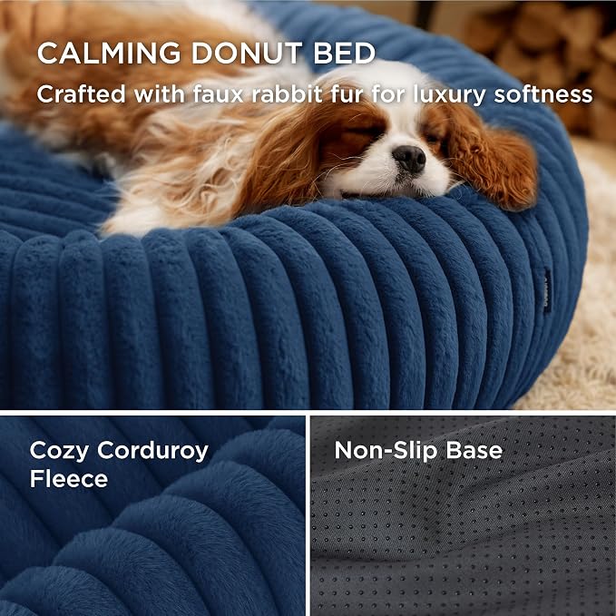 Bedsure ComfyFleece™ Donut Large Dog Bed - Image 3