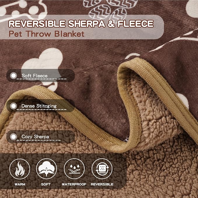Waterproof Dog Blankets Pet Blanket, Soft Fluffy Sofa Car Bed Protector - Image 4