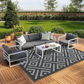 GENIMO Outdoor Rugs 8x10 Waterproof, Reversible Mats, Area Plastic Straw Rug by GENIMO