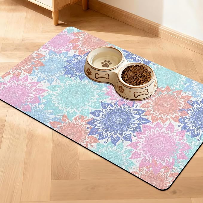Pet Feeding Mat for Floors Waterproof Dog Mat for Food and Water Absorbent by Unknown