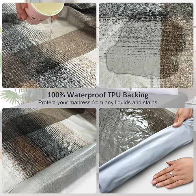 Waterproof Mattress Protector King, Fitted Sheet Style Breathable Mattress Cover - Image 3