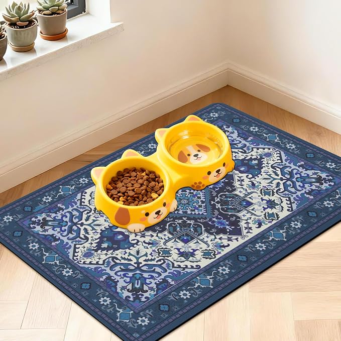 Pet Feeding Mat for Floors Waterproof Dog Mat for Food and Water Absorbent by Unknown
