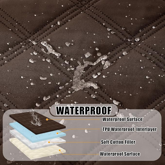 Smiry Waterproof Dog Bed Cover Blanket 52x82, Soft Reversible Pet Blanket - Image 2