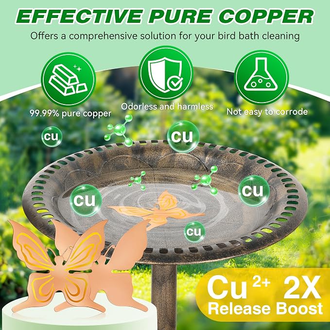 Saillong 1 Pack Bird Bath Copper Disk, Reinforced 99.99% Pure Copper Bird Bath - Image 4