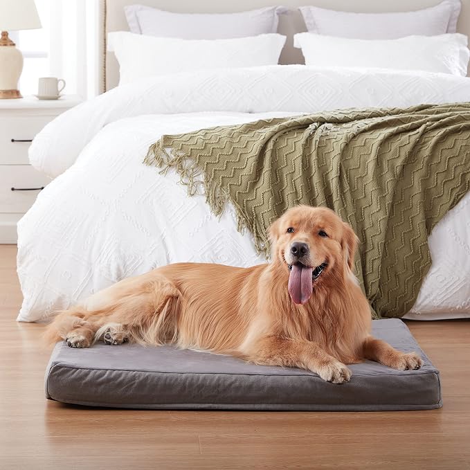 Jumbo Dog Bed for Large Dogs, Orthopedic Memory Foam Pet Bed, Washable Dog - Image 2
