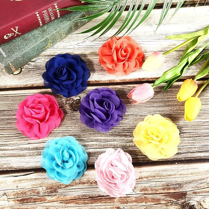 Leinuosen 14 Pcs Flower for Dog Collar Pet Collar Flowers Charms Multi Color - Image 4