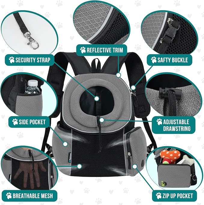 PetAmi Front Carrier Backpack for Dogs and Cats - Image 4