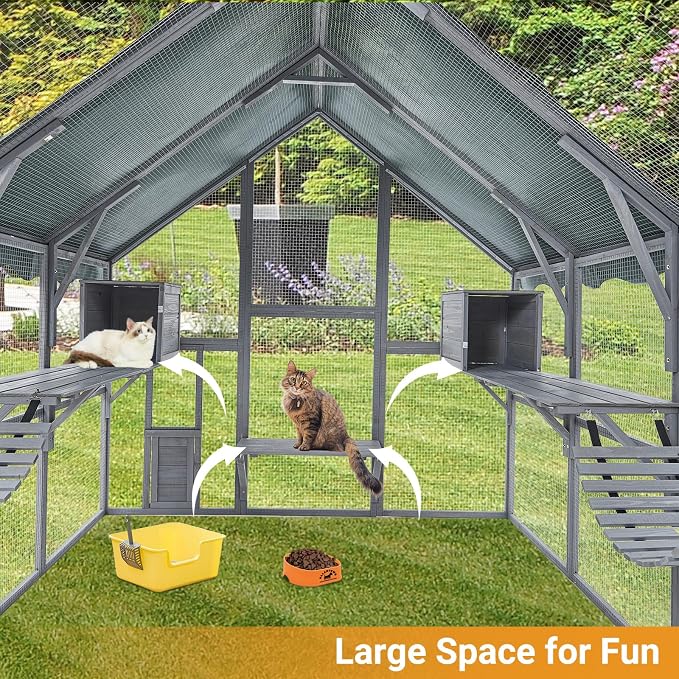 PeakPursuit Extra Large Cat Enclosure, 110 Inch Large Catio - Image 4