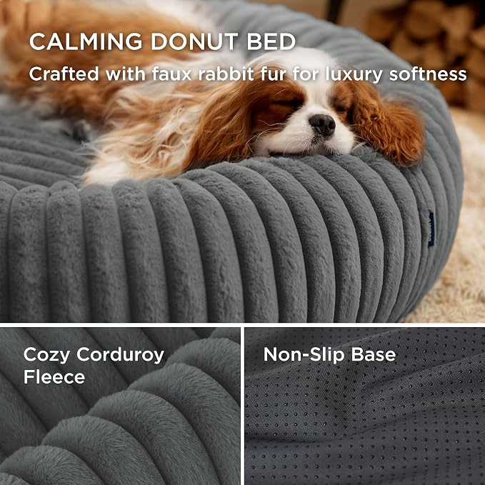 Bedsure ComfyFleece™ Donut Medium Dog Bed - Image 3