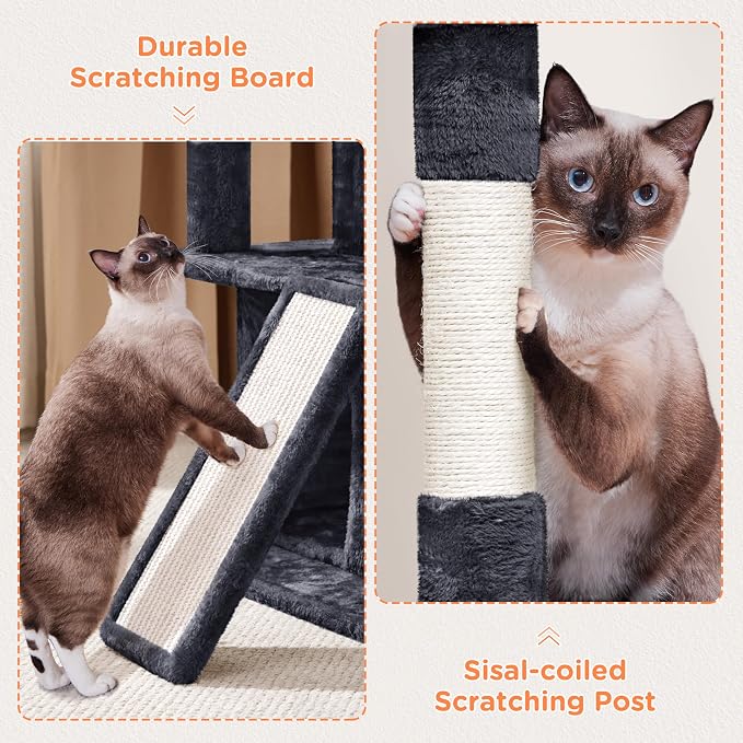 Yaheetech Cat Tree for Indoor Pets, 36in Tower Condo w/Extra Large Perch - Image 4