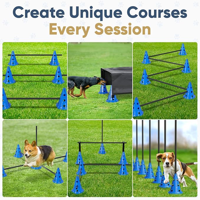Dog Agility Course Backyard Set Complete Dog Agility Equipment - Image 8