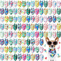 Chunful 100 Pieces Dog Bandanas Bulk Summer Pet Bandanas Pack Triangle Scarf by Chunful