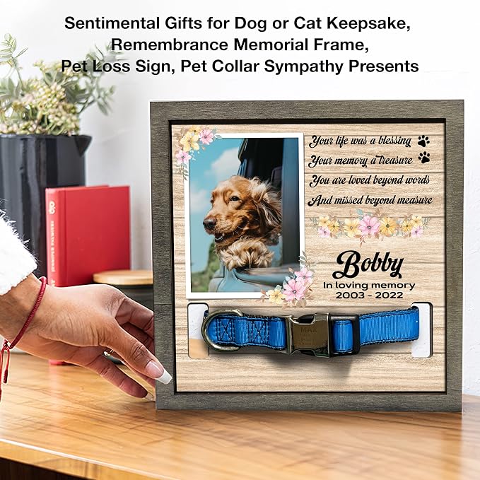 Memorial Gifts Customized Dog Picture Frame Dog Loss Sympathy Gift Personalized - Image 7
