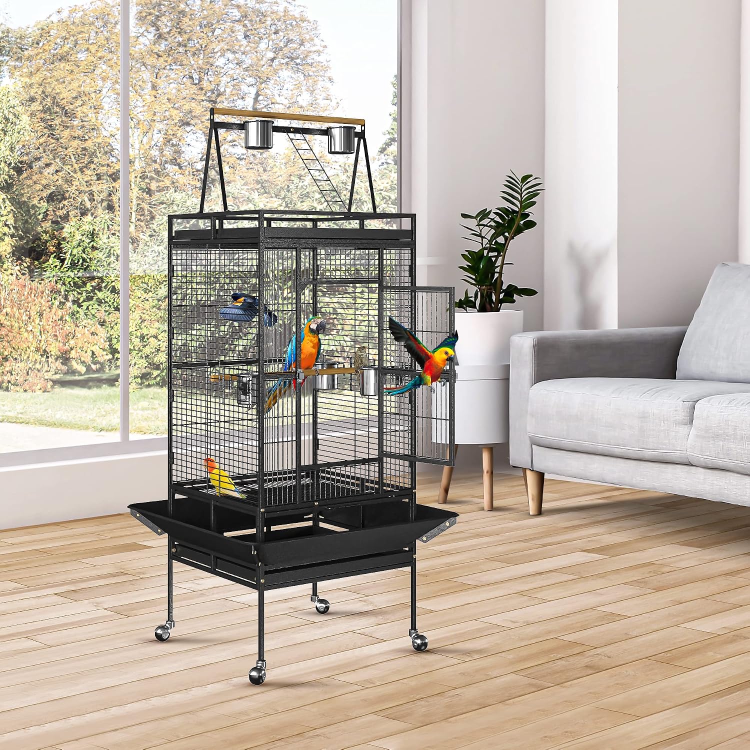 Nova Microdermabrasion 68-Inch Bird Cage with Play Top - GlobalHabitat Supply