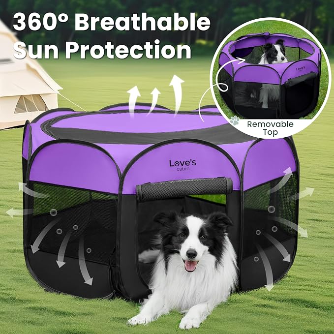 Love's cabin Pet Puppy Dog Playpen, Large Dog Tent Crates Cage Indoor/Outdoor - Image 9