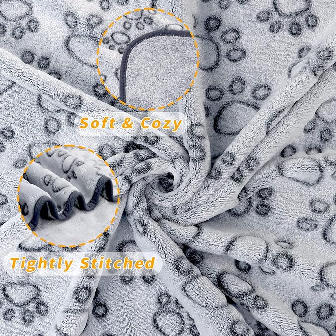 LOKOZ 2 Pack Dog Blanket for Small Medium Dogs, Soft Washable Fleece Pet - Image 4
