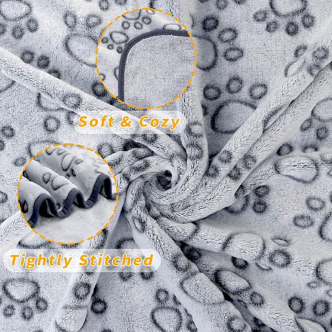 LOKOZ Small Dog Blanket for Medium Large Dogs Fleece Puppy Blanket Washable Dog - Image 4