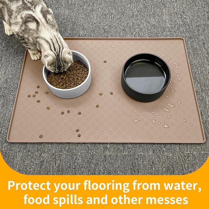 Ptlom Dog Food Mat Waterproof Pet Bowl Mats - Image 5