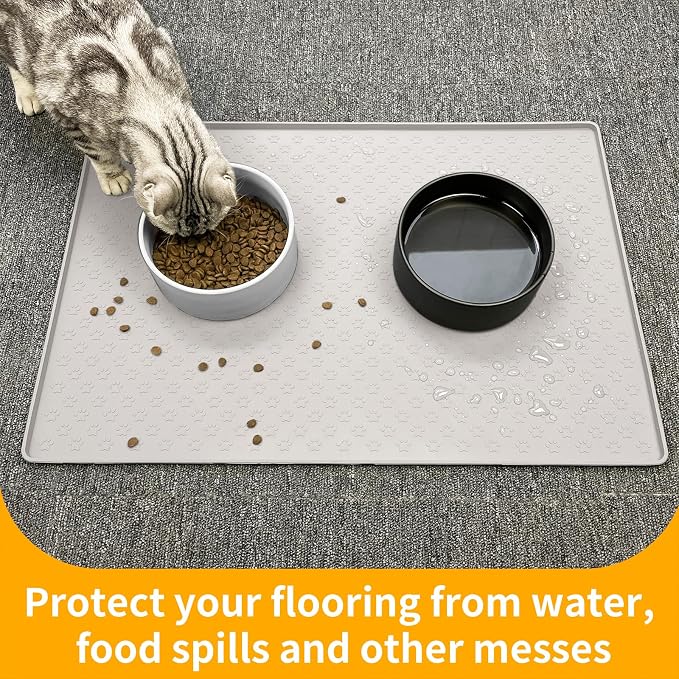 Ptlom Dog Food Mat Anti-Slip Pet Bowl Mats - Image 7