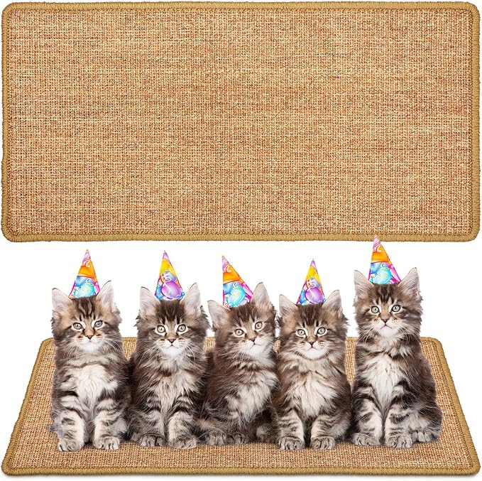 Riakrum 2 Pack 32 x 16 Inches Sisal Cat Pad Rectangular Sisal Scratch Mat by Riakrum
