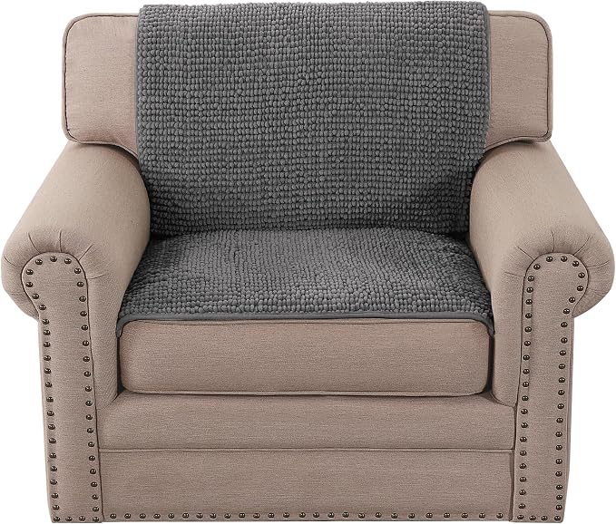 H.VERSAILTEX Plush Chenille Couch Armrest Cover 2 Packs Thick and Soft Sofa - Image 7