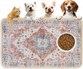 PUPTECK Dog Food Mat, Absorbent Pet Feeding Bowl Mat, Non-Slip Dog Mat by PUPTECK