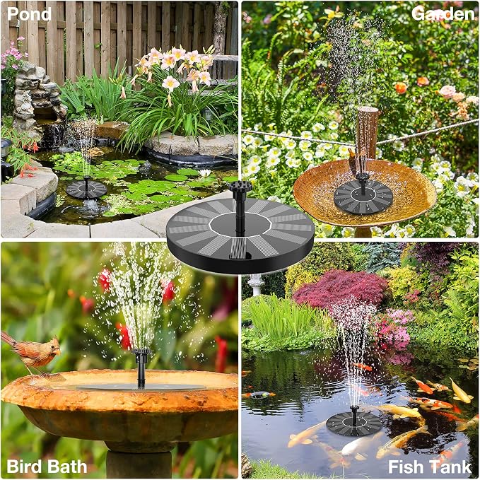 AISITIN 2 x 1.5 W DIY Solar Powered Garden Fountain - Image 8