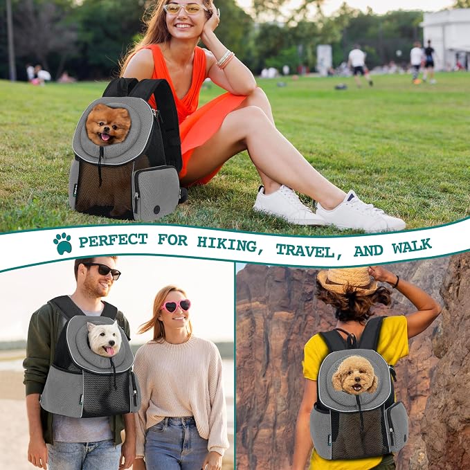 PetAmi Dog Front Carrier Backpack, Ventilated Adjustable Dog Pet Cat Chest - Image 6