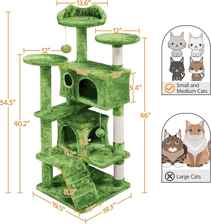 Yaheetech Cat Tree - 54in Tower - Image 4