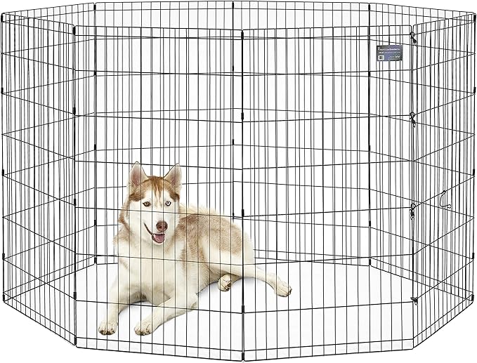 MidWest Homes for Pets Folding Metal Dog Exercise Pen, Indoor/Outdoor Playpen by MidWestHomesForPets