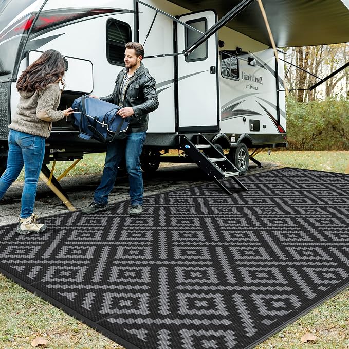 GENIMO Outdoor Rug for Patio Clearance, Reversible Plastic Camping Rugs by GENIMO
