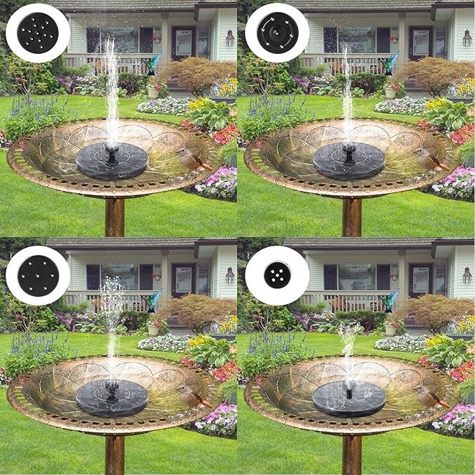 Mademax Solar Bird Bath Fountains Pump, Upgrade 1.4W Solar Fountain - Image 4