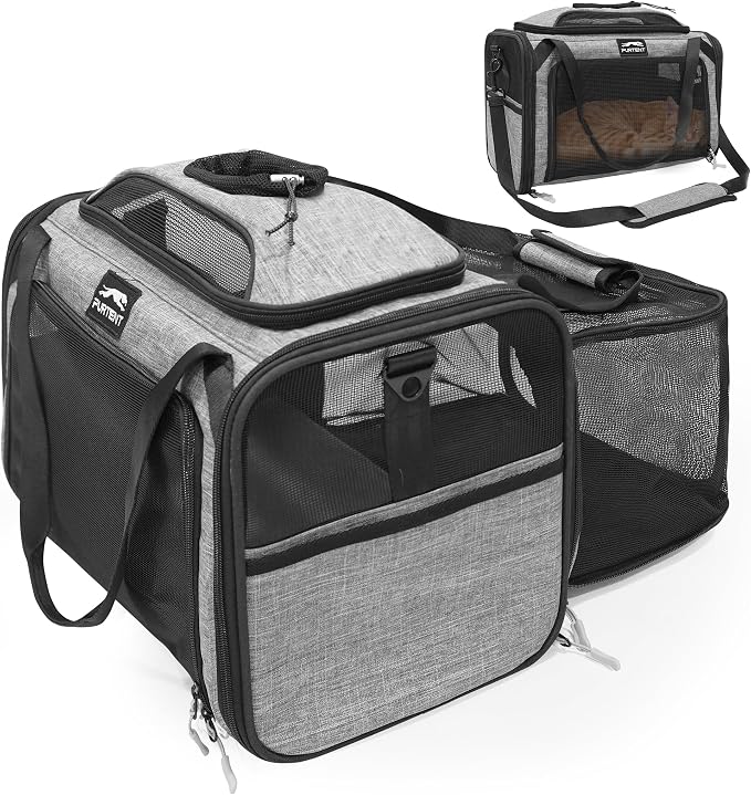 Top and Side Expandable Pet Carriers, in-Cabin Travel Carrier by FURTENT