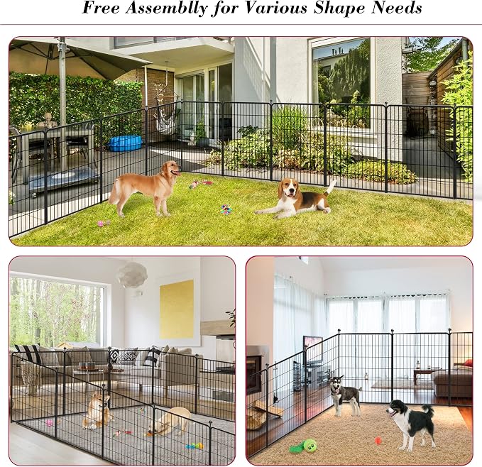 Dog Playpen, 40 inch 8 Panels Dog Fence Outdoor Heavy Duty Dog Pen - Image 8