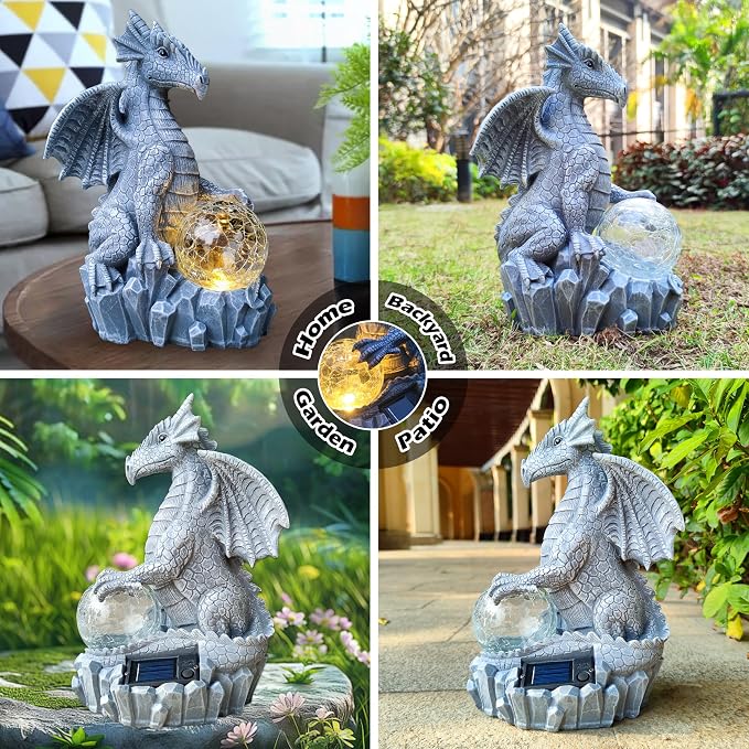 Dragon Solar Garden Statues Outdoor Decoration - Image 8