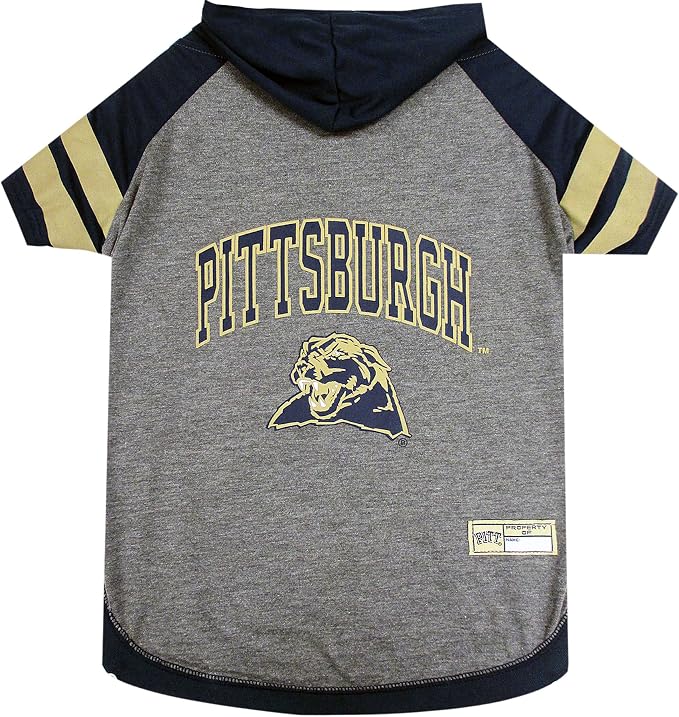 NCAA PTTSBURGH Panthers Hoodie for Dogs & Cats, X-Small Collegiate Licensed Dog by PETSFIRST