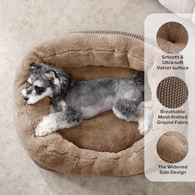 INVENHO Large Dog Beds Large Sized, Washable Orthopedic Warming Soft Sleeping - Image 2