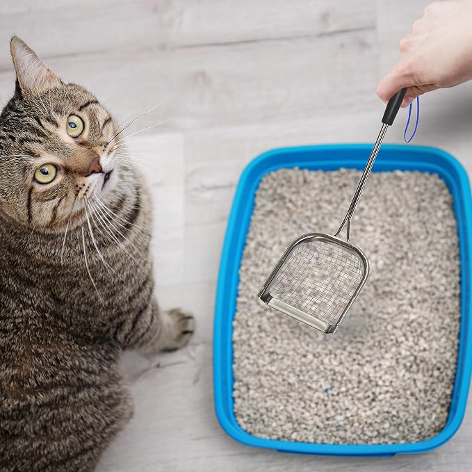 Sand Dipper Metal Cat Litter Scoop – Long Handle Cat Poop Scooper - Image 5