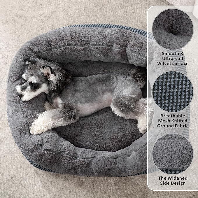 INVENHO Dog Bed Medium Size, Orthopedic Warming Soft Calming Sleeping Puppy Bed - Image 2