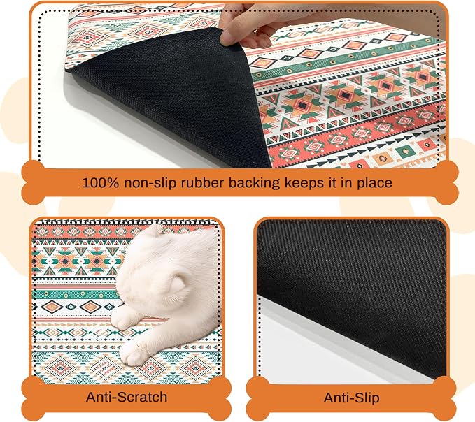 Pet Feeding Mat for Floors Waterproof Dog Mat for Food and Water Absorbent - Image 3