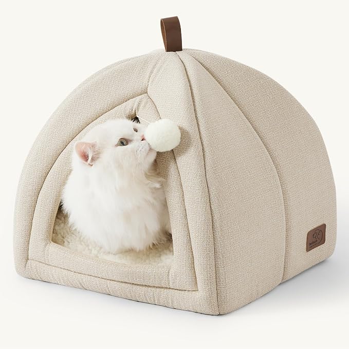 Bedsure Cat Beds for Indoor Cats- 2 in 1 Cat Cave House Tent for Kittens and by BEDSURE