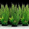 Fish Tank Accessories Large Plants, Aquarium Decor Plastic Plants 3pcs by QUOZUO