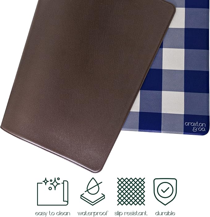 CROXTON & CO. Non-Slip Faux Leather Pet Feeding Mat - Image 3