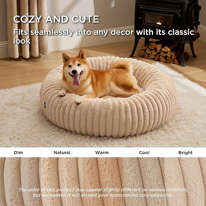 Bedsure ComfyFleece™ Donut Large Dog Bed - Image 4