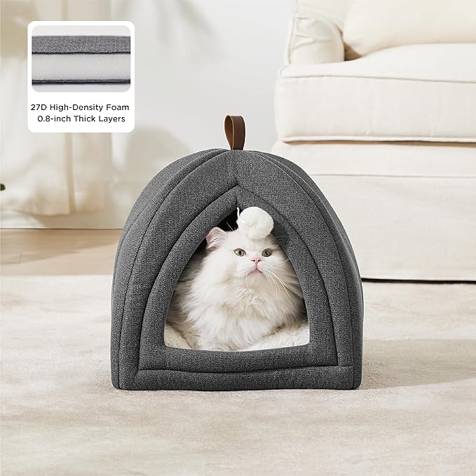 Bedsure Cat Beds for Indoor Cats - 2 in 1 Cat Cave House Tent for Kittens and - Image 2
