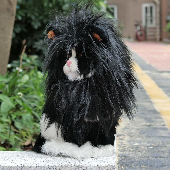 Onmygogo Lion Mane Wig for Cats and Dogs, Funny Pet Cat Costumes for Halloween - Image 4